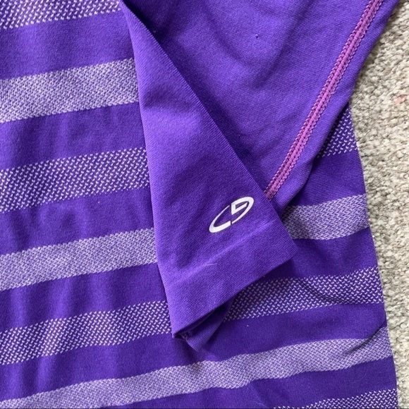 Champion Purple Striped Long Sleeve Wicking Top - Picture 2 of 3